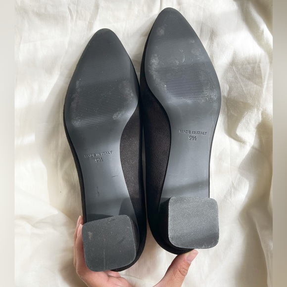 Everlane The V Black Suede Heels -see size note! - Picture 10 of 10
